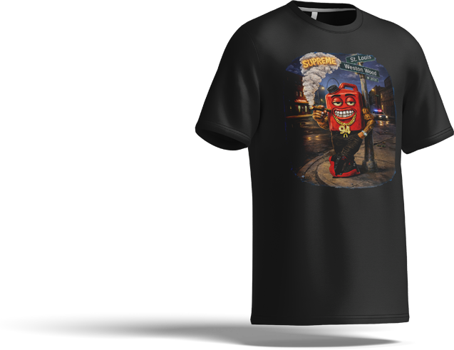 Supreme Gas 94 black t-shirt with graphic print