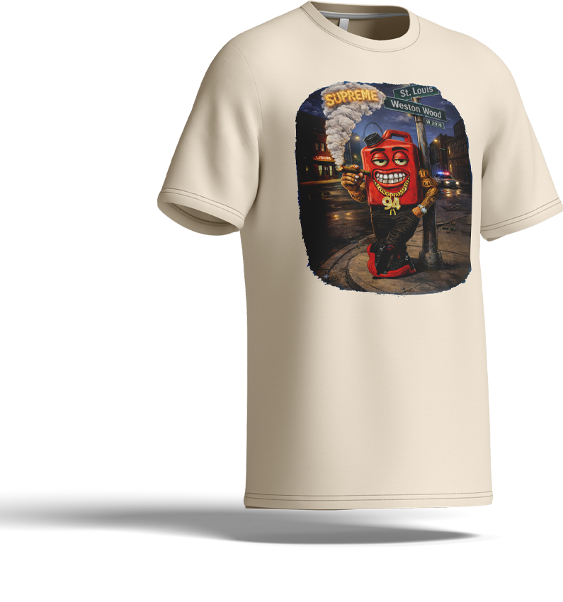 Supreme Gas 94 cream t-shirt with graphic print
