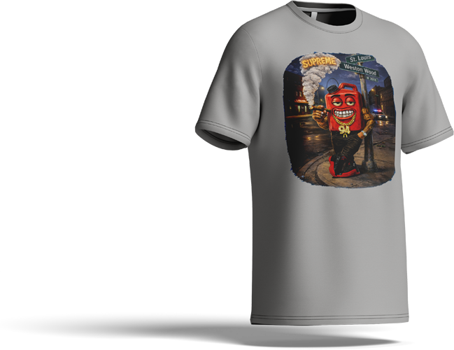 Supreme Gas 94 gray t-shirt with graphic print